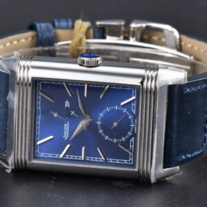 Master Reverso Tribute Small Seconds MGF 30x47MM Blue Dial Blue Leather Strap A854A - Image 10