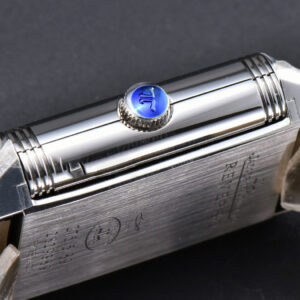 Master Reverso Tribute Small Seconds MGF 30x47MM Blue Dial Blue Leather Strap A854A - Image 11