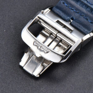 Master Reverso Tribute Small Seconds MGF 30x47MM Blue Dial Blue Leather Strap A854A - Image 13