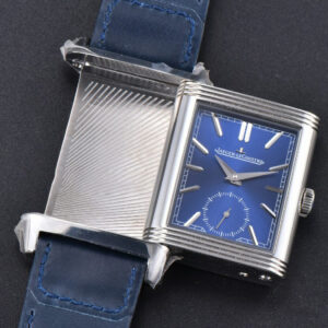 Master Reverso Tribute Small Seconds MGF 30x47MM Blue Dial Blue Leather Strap A854A - Image 20