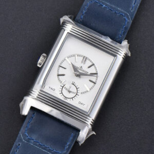 Master Reverso Tribute Small Seconds MGF 30x47MM Blue Dial Blue Leather Strap A854A - Image 21