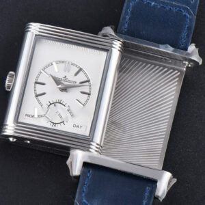 Master Reverso Tribute Small Seconds MGF 30x47MM Blue Dial Blue Leather Strap A854A - Image 22