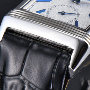 Master Reverso Tribute Small Seconds MGF 30x47MM Silver Dial Blue Hands Leather Strap A854A - Image 7