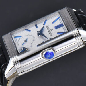Master Reverso Tribute Small Seconds MGF 30x47MM Silver Dial Blue Hands Leather Strap A854A - Image 8