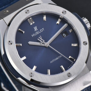 Classic Fusion 42mm SS JJ+F Blue Dial Blue Leather Strap A1110 - Image 9