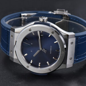 Classic Fusion 42mm SS JJ+F Blue Dial Blue Leather Strap A1110 - Image 10