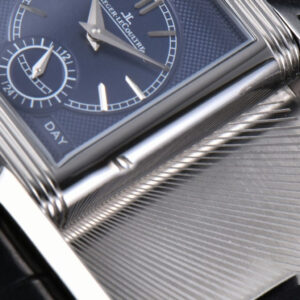 Master Reverso Tribute Small Seconds MGF 30x47MM Silver Dial Blue Hands Leather Strap A854A - Image 25