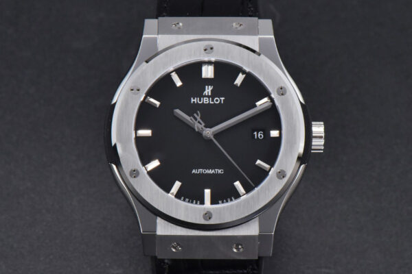 Classic Fusion 42mm SS JJ+F Black Dial Black Leather Strap A1110