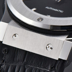 Classic Fusion 42mm SS JJ+F Black Dial Black Leather Strap A1110 - Image 7