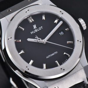 Classic Fusion 42mm SS JJ+F Black Dial Black Leather Strap A1110 - Image 9