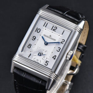 Master Reverso Tribute Small Seconds MGF 30x47MM White Square Dial Black Leather Strap A854A - Image 13