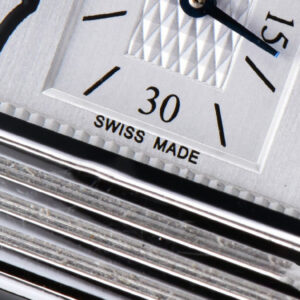 Master Reverso Tribute Small Seconds MGF 30x47MM White Square Dial Black Leather Strap A854A - Image 17