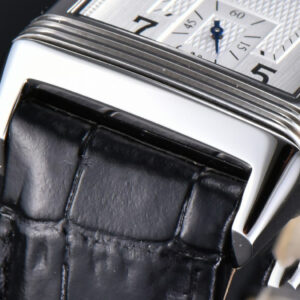 Master Reverso Tribute Small Seconds MGF 30x47MM White Square Dial Black Leather Strap A854A - Image 18