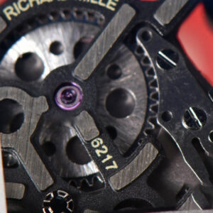 RM035-02 Real NTPT ZF Skeleton Dial on Red Rubber Strap NH05A V5 - Image 2