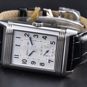 Master Reverso Tribute Small Seconds MGF 30x47MM White Square Dial Black Leather Strap A854A - Image 21