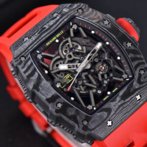 RM035-02 Real NTPT ZF Skeleton Dial on Red Rubber Strap NH05A V5 - Image 4