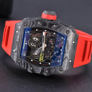 RM035-02 Real NTPT ZF Skeleton Dial on Red Rubber Strap NH05A V5 - Image 8