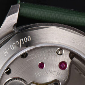 Fifty Fathoms Bathyscaphe 43mm GF Ceramic Green Dial Green Sail-Canvas Strap A1315 - Image 10