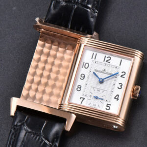 Master Reverso Tribute Small Seconds MGF 30x47MM RG White Square Dial Black Leather Strap A854A - Image 22