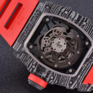 RM035-02 Real NTPT ZF Skeleton Dial on Red Rubber Strap NH05A V5 - Image 15