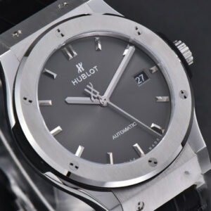 Classic Fusion 42mm SS JJ+F Gray Dial Black Leather Strap A1110 - Image 15