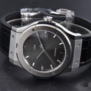 Classic Fusion 42mm SS JJ+F Gray Dial Black Leather Strap A1110 - Image 16