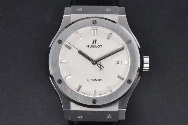 Classic Fusion 42mm SS JJ+F White Dial Black Leather Strap A1110