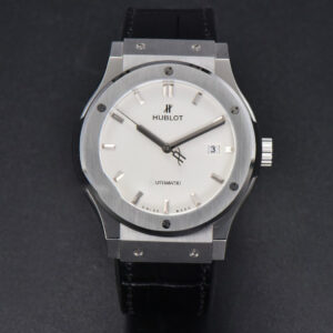 Classic Fusion 42mm SS JJ+F White Dial Black Leather Strap A1110 - Image 14