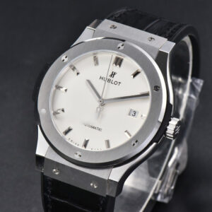 Classic Fusion 42mm SS JJ+F White Dial Black Leather Strap A1110 - Image 15