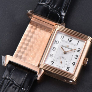 Master Reverso Tribute Small Seconds MGF 30X47MM RG White Dial YG Hands Black Leather Strap A854A - Image 22