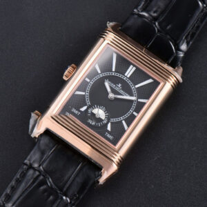 Master Reverso Tribute Small Seconds MGF 30X47MM RG White Dial YG Hands Black Leather Strap A854A - Image 23