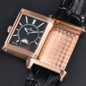 Master Reverso Tribute Small Seconds MGF 30X47MM RG White Dial YG Hands Black Leather Strap A854A - Image 24