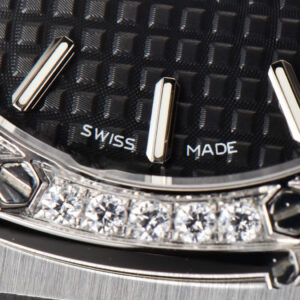 Royal Oak Ladies 33mm 8F Diamond Black Dial SS Bracelet Swiss Quartz - Image 26