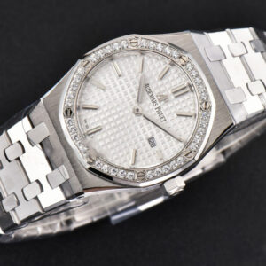 Royal Oak Ladies 33mm 8F Diamond White Dial SS Bracelet Swiss Quartz - Image 19