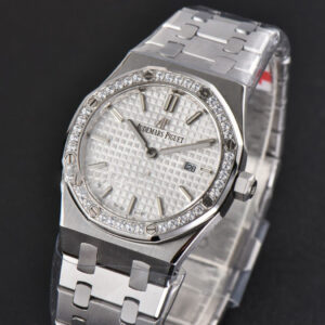 Royal Oak Ladies 33mm 8F Diamond White Dial SS Bracelet Swiss Quartz - Image 20