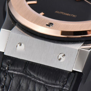 Classic Fusion 42mm RG/SS JJ+F Black Dial Black Leather Strap A1110 - Image 16