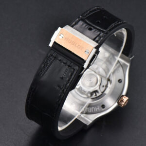 Classic Fusion 42mm RG/SS JJ+F Black Dial Black Leather Strap A1110 - Image 20