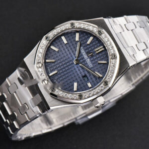 Royal Oak Ladies 33mm 8F Diamond Blue Dial SS Bracelet Swiss Quartz - Image 18