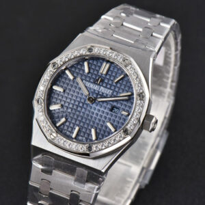 Royal Oak Ladies 33mm 8F Diamond Blue Dial SS Bracelet Swiss Quartz - Image 19