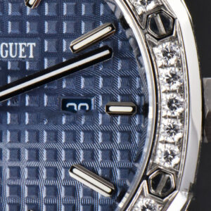 Royal Oak Ladies 33mm 8F Diamond Blue Dial SS Bracelet Swiss Quartz - Image 24