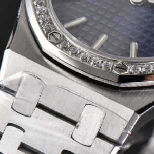 Royal Oak Ladies 33mm 8F Diamond Blue Dial SS Bracelet Swiss Quartz - Image 25