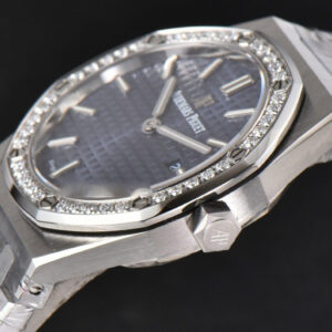 Royal Oak Ladies 33mm 8F Diamond Blue Dial SS Bracelet Swiss Quartz - Image 26