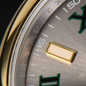 DateJust 36MM YG/SS BPF Smooth Wimbledon Gray Dial Green Marker Jubilee Bracelet A2824 - Image 6