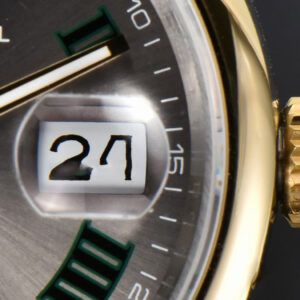 DateJust 36MM YG/SS BPF Smooth Wimbledon Gray Dial Green Marker Jubilee Bracelet A2824 - Image 7
