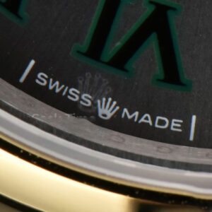 DateJust 36MM YG/SS BPF Smooth Wimbledon Gray Dial Green Marker Jubilee Bracelet A2824 - Image 8