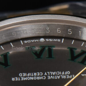 DateJust 36MM YG/SS BPF Smooth Wimbledon Gray Dial Green Marker Jubilee Bracelet A2824 - Image 12