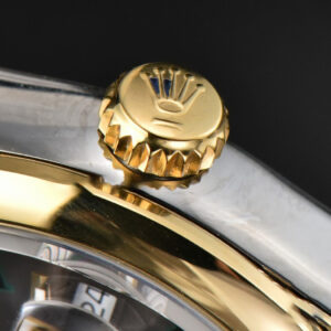DateJust 36MM YG/SS BPF Smooth Wimbledon Gray Dial Green Marker Jubilee Bracelet A2824 - Image 14