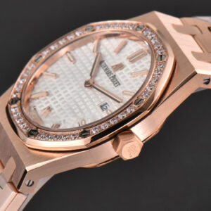 Royal Oak Ladies 33mm RG 8F Diamond White Dial RG Bracelet Swiss Quartz - Image 12