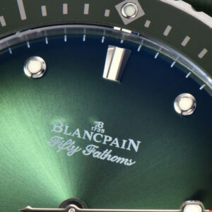 Fifty Fathoms Bathyscaphe 43mm GF Ceramic Green Dial Green Sail-Canvas Strap A1315 - Image 17
