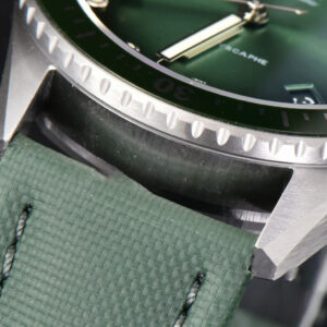 Fifty Fathoms Bathyscaphe 43mm GF Ceramic Green Dial Green Sail-Canvas Strap A1315 - Image 22